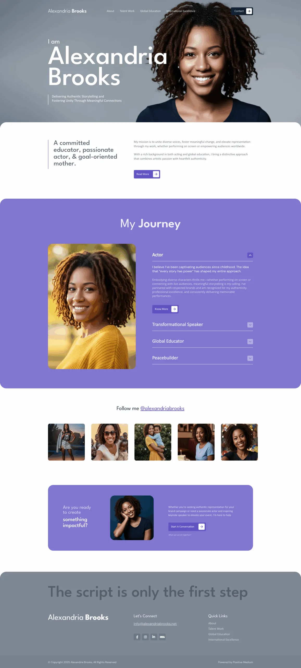 A screenshot of a woman's profile